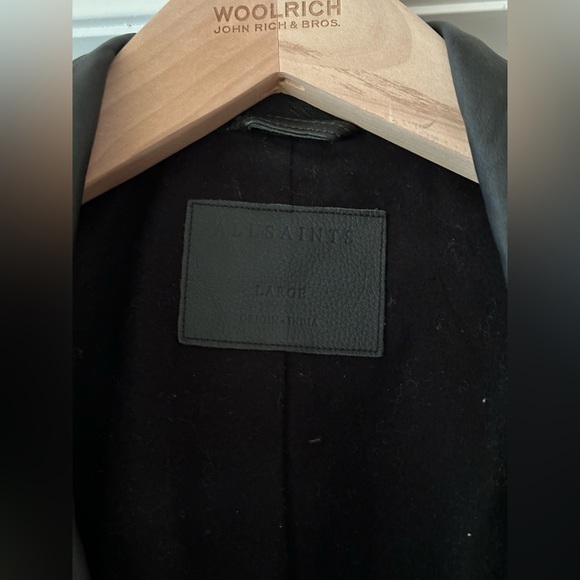Allsaints Cargo Leather Biker Jacket - Picture 3 of 3